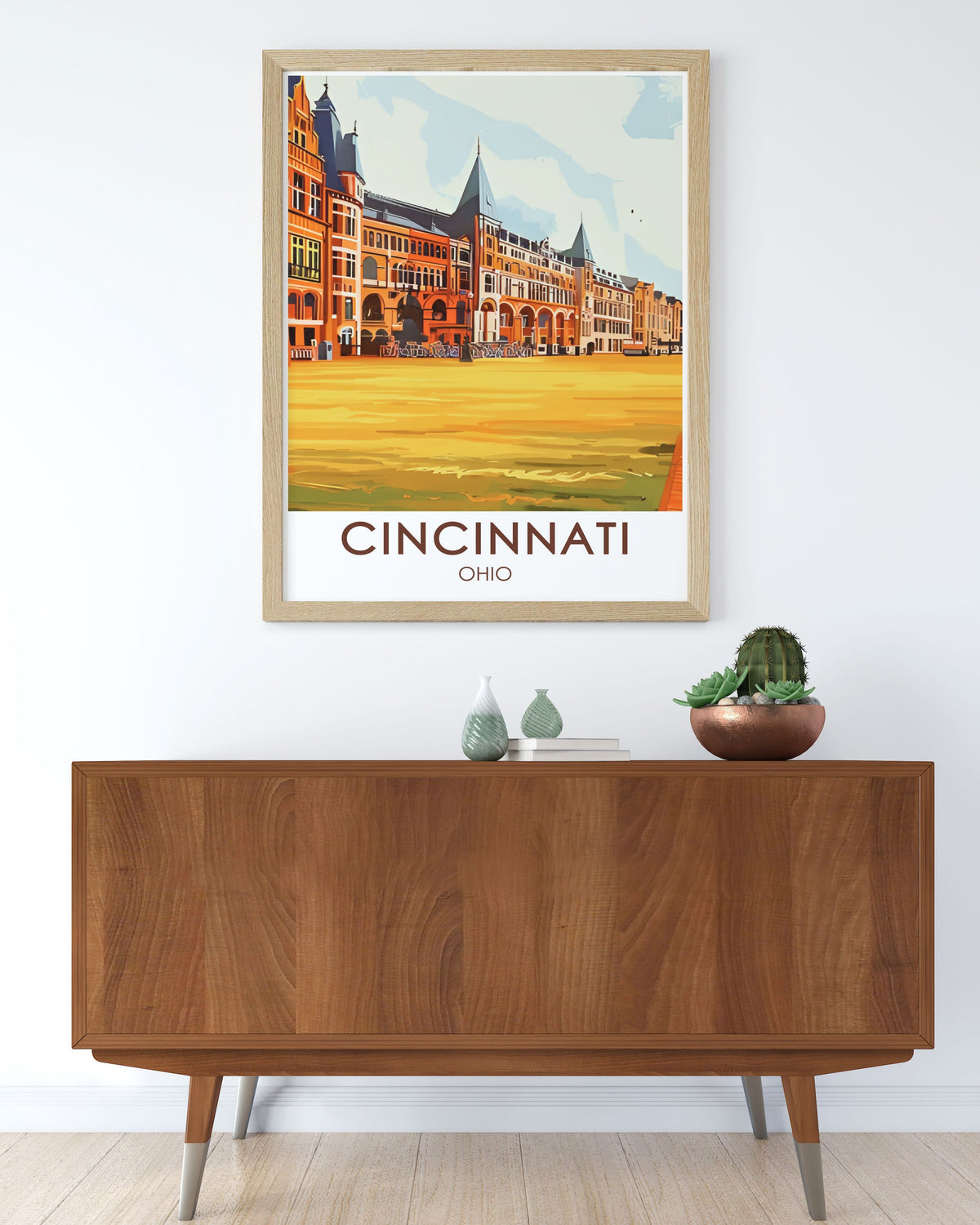 Cincinnati Poster Print -  Cincinnati Music Hall Poster Print - Cincinnati Skyline Travel Print - Cincinnati City Map Canvas Art