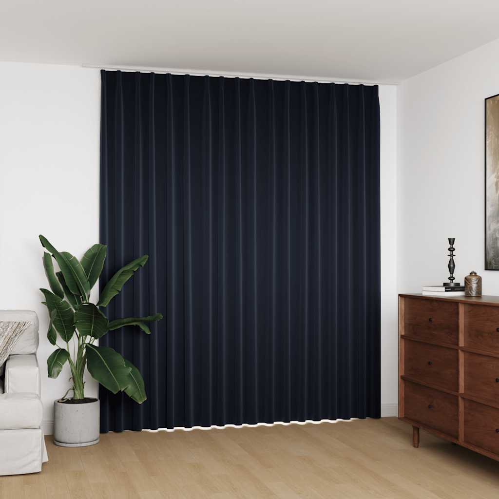 Vidaxl blackout curtain with hooks 290x245 cm anthracite