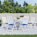 Vidaxl garden chair cushions 6 pcs 50x50x4 cm oxford fabric royal blue