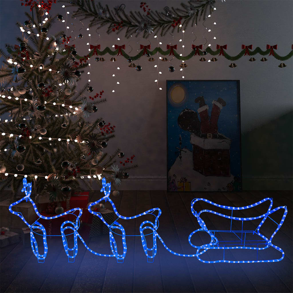 Vidaxl Outdoor Christmas Decoration Reindeer and Sleigh 576 LEDs