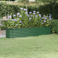Vidaxl planter 224x40x36 cm galvanized steel green