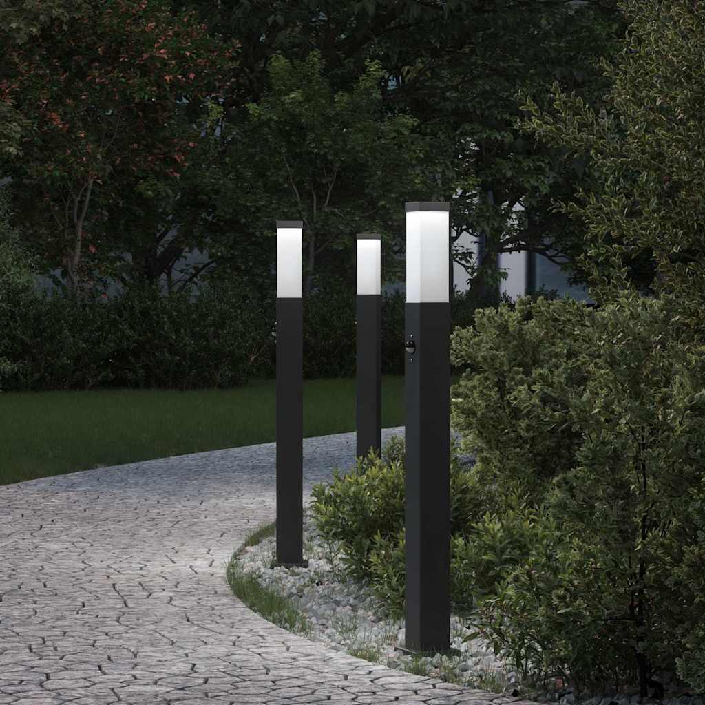 VidaXL bollard lighting with sensor 3 pieces 80 cm black IP44