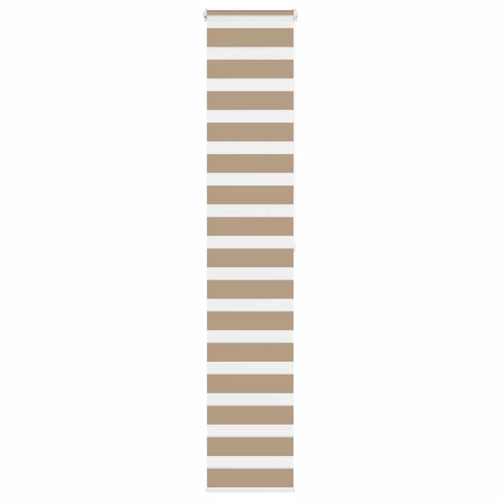 VidaXL zebra blind 50x200 cm fabric width 55.9 cm polyester sand brown