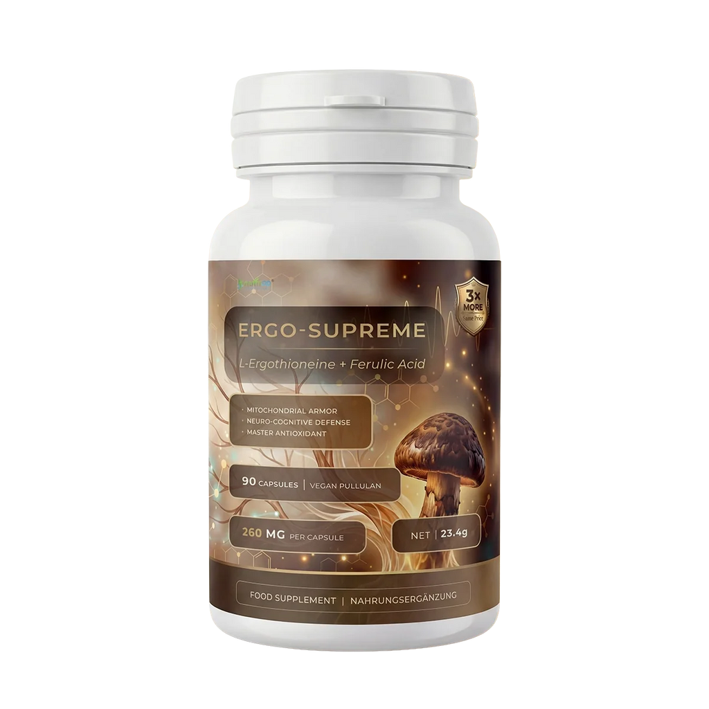Nutriop® ERGO-SUPREME — Bio-Fermented L-Ergothioneine & Ferulic Acid (90 Capsules)