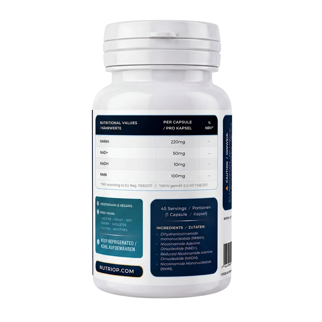 Nutriop® Vitality-X™ - Advanced NMNH & NAD+ Cellular Matrix (45 Capsules)