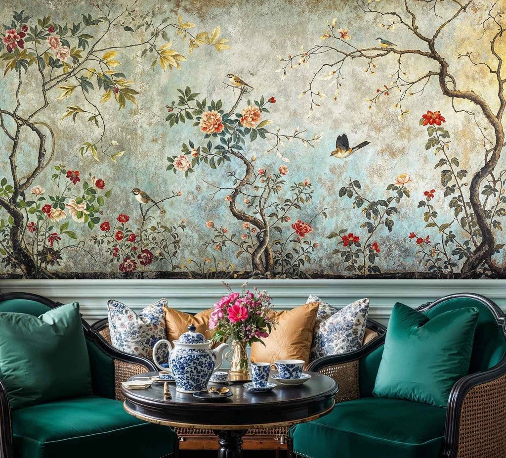 Birds and Botanicals Garden Wall Mural
