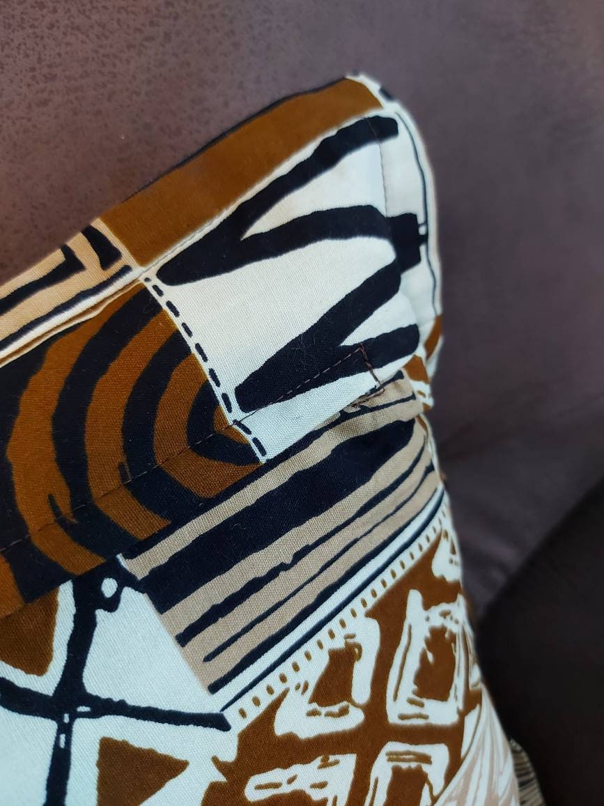 Set of 2 | 4 Cushion Covers | 40x40cm | 100% Cotton Wax Ankara Fabric
