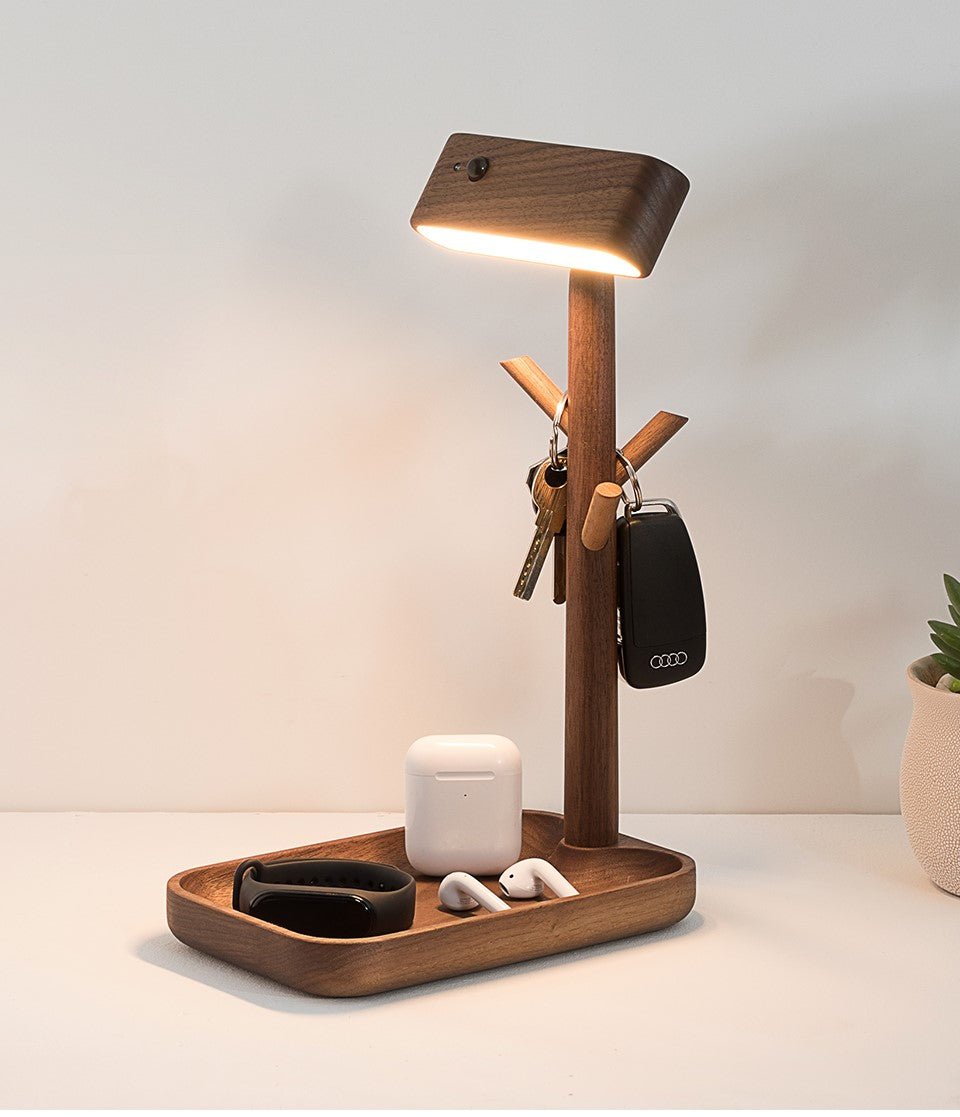 Magnetic Solid Wood Rechargeable Induction Light